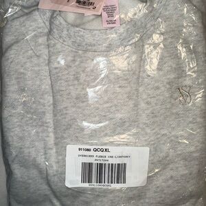PINK Victoria's Secret Gray Track Pants and Crew Sweatshirt (BOTH)